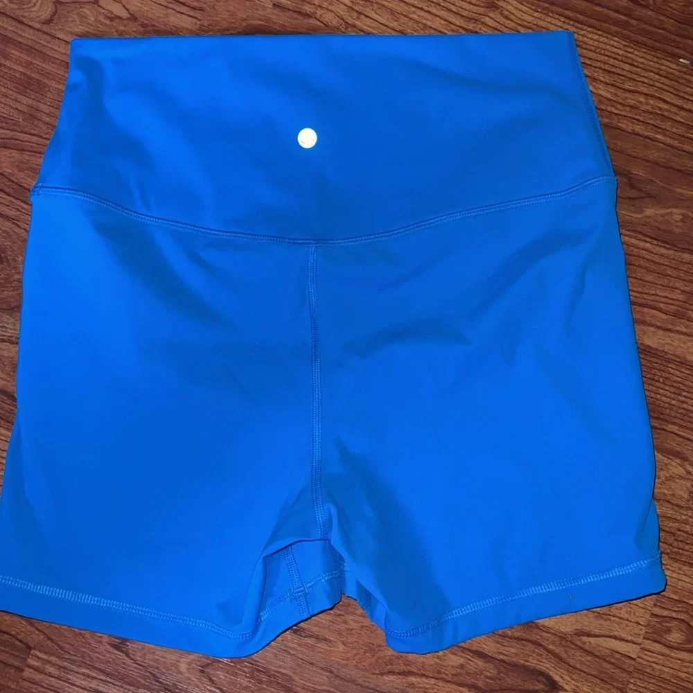 CRZ YOGA Bright Blue Bike Shorts - Picture 2 of 3